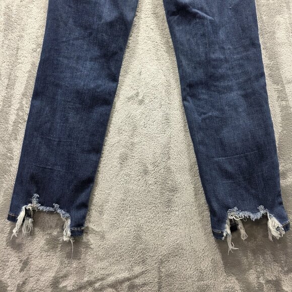 Judy Blue Jeans Womens 5 27 Blue Distressed Relaxed Fit Frayed Hem Stretch Denim - Picture 5 of 12